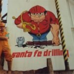 Russ Crowley working on the Santa Fe 'Monarch'. A North Sea jack-up drilling rig during his offshore drilling career